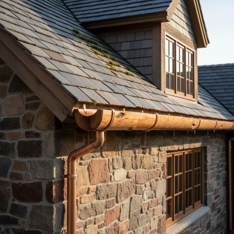 Wood Gutter Installation